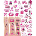 20 Sheets Pink Out Football Breast Cancer Awareness Temporary Tattoos Stickers,144 Pieces Time To Tackle Breast Cancer Themed Tattoos Stickers Party Decoration Supplies favors for Adults