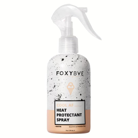 FoxyBae Heat Protectant Spray for Hair - Thermal Heat Protectant for Hair Styling Products Like Curling Iron & Blow Dryer - Cool AF Hair Heat Protectant Spray for Frizz, Damage & Breakage 8oz