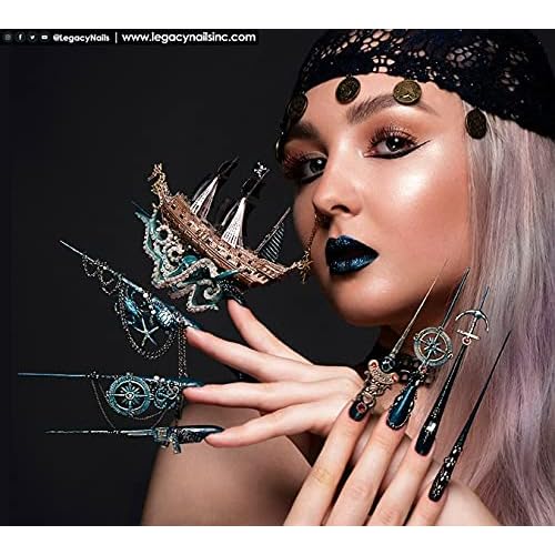 Legacy Nails 300PCS Aluminium Nail Sculpting Forms - Acrylic & UV Gel Extension Tips - Number Line for Nail Lengthening - Extra Large Scale