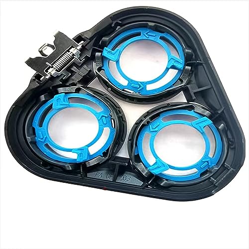 3PCS Shaver Head Blade Holder Plate Fits for Series 5000, 3PCS Razor Retaining Lock-Ring Blue Blade Retaining Rings for SH50 Series
