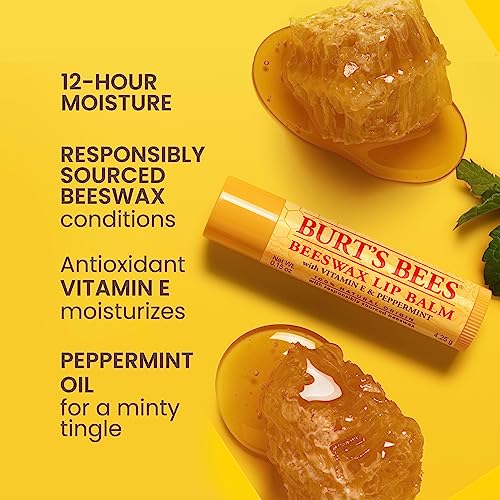 Burt's Bees Lip Balm Gift Set - Original Beeswax & 4 Refreshing Flavors, 8 Tubes