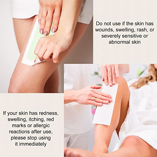 Leelosp 500 Pack Large Non Woven Wax Strips for Body and Facial Hair Removal, Different Sizes - Soft Waxing Paper for Effortless Hair Removal