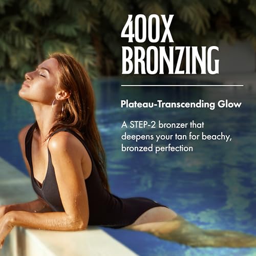 Aloha Hawaii Waikiki Tanning Lotion, Step 2, 400X Plateau-Busting Island Dark Bronzer with Kukui, Carrot Oil & Coconut Hydration, 10 Fl Oz