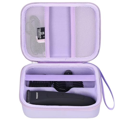Hard Storage Case for MANSPOT Groin Hair Trimmer,Travel Box for Electric Ball Trimmer Pubic Trimmer Shaver(Case Only) (Purple)