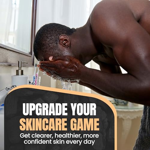 Men¡¯s Charcoal Exfoliating Face Scrub ? Gritty Facial Cleanser With Pumice & Sugar - For Blackheads, Oil Control, Acne, Rough Skin, Clogged Pores & Post-Shave Bumps