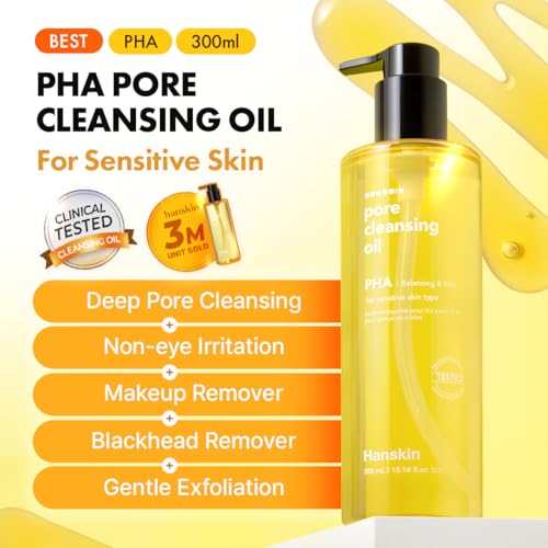 Hanskin Pore Care Duo ? PHA Cleansing Oil & Cleansing Foam | Blackhead Removal, Gentle Exfoliation & Pore Care for Oily, Acne-Prone & Combination Skin | Korean Skincare Set, K-Beauty