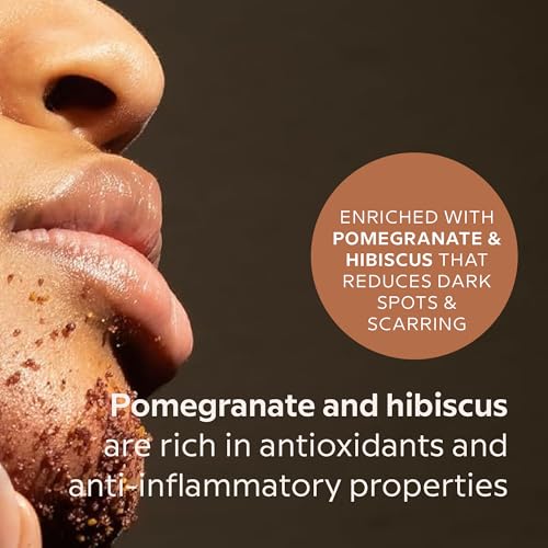 Umber by J Facial Sugar Scrub, Hydrating Face Scrub with Grapefruit, Papaya, Pomegranate, Hibiscus & Moroccan Clay - Helps Reduce Ingrown Hairs and Improve Skin Clarity - 4 oz