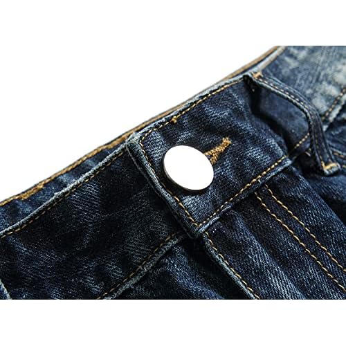 Men's Ripped Jeans,Slim Fit Distressed Straight Leg Fashion Denim Pants