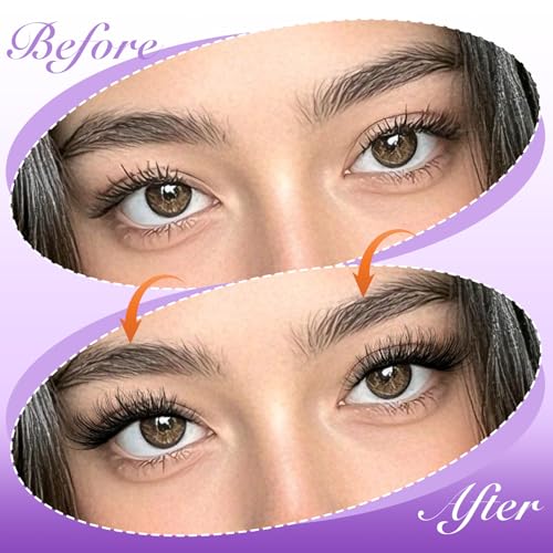 Self Adhesive Eyelashes Natural Pre-glued Lashes No Glue Needed Lashes Cat Eye Lashes Faux Mink Eyelashes Reusable Self Adhesive Lashes 5 Pairs by zanlufly