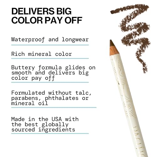 Pacifica Waterproof Eyeliner Pencil ? Fringe Brown Liner Longwear, Smudge-Proof, Eye Liner Eye Makeup Vegan & Cruelty-Free Ophthalmologist Tested