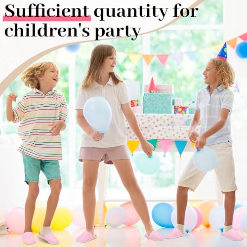 24 Pairs Kids Disposable Slippers Non Slip Closed Kids Spa Slippers Comfortable Home Slippers Disposable Spa Indoor Outdoor Slipper for 4-12 Years Old Boys Girls Party Hotel Travel(Pink,M)