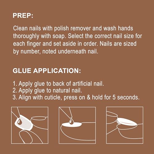 GoldFinger Premium Luxury False Nails Kit, Ready to Wear Leopard Nails, Manicure Stick and Glue Included, Long Coffin Shape with 3D Rhinestones, Long-Lasting Hottest Trend Glue on Nails