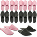 Zhehao 10 Pairs Disposable Slippers Washable House Slippers for Guests Bulk Women Men Spa Hotel Bath Slipper Soft Cotton Linen Non Slip Breathable for Indoor Travel Bedroom Party