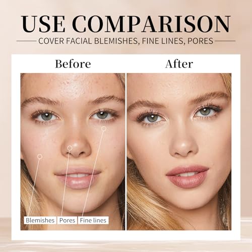 Air Brush Makeup Foundation Lightweight Breathable Spray Foundation Makeup for Mature Skin-02 Beige