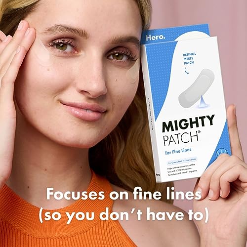 HERO COSMETICS Mighty Patch¢â for Fine Lines Patches - Featuring Retinol and 1,390 dissolving Micropoint¢â Points to Help Renew the Look of Skin (6 Count)