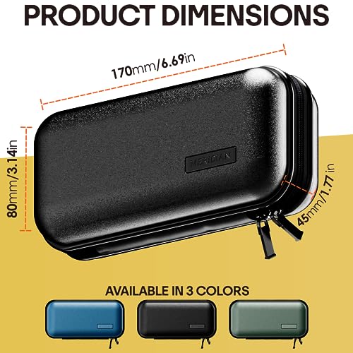 MERIDIAN Hard Case Groin Trimmer for Men and Women ? Hard Travel Storage Case Trimmers and Accessories ? Onyx Black