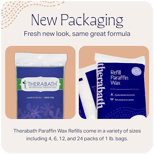 Therabath Paraffin Wax Refill - Thermotherapy - Use to Relieve Arthritis Discomfort, Stiff Muscles, & Dry Skin - For Hands, Feet, Body - Deeply Hydrates & Protects - Made in USA, 2 lb. ScentFree