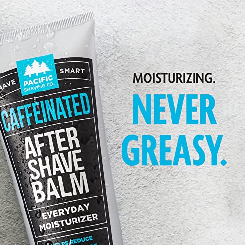 Pacific Shaving Company Caffeinated Shaving Cream & Aftershave Set - Shave Kit for Men - Antioxidant + Caffeine Enriched Shave Cream + Aftershave Lotion (7 Oz, 2x Each)