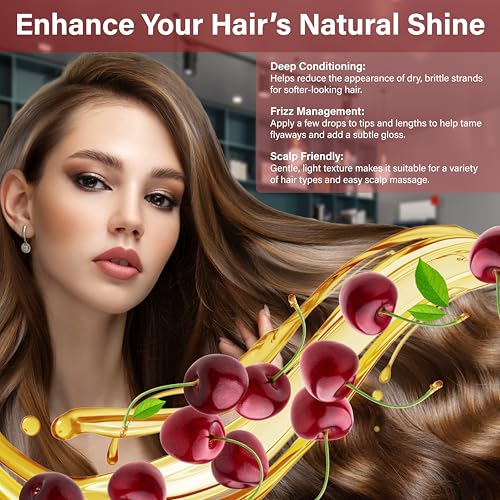 Plant Guru Cherry Kernel Oil 8 fl. oz. Cold Pressed 100% Pure & Natural Carrier ? Skin, Face, Body & Hair Growth Moisturizer. Great for DIY Creams, Lotions, and Lip Balms.