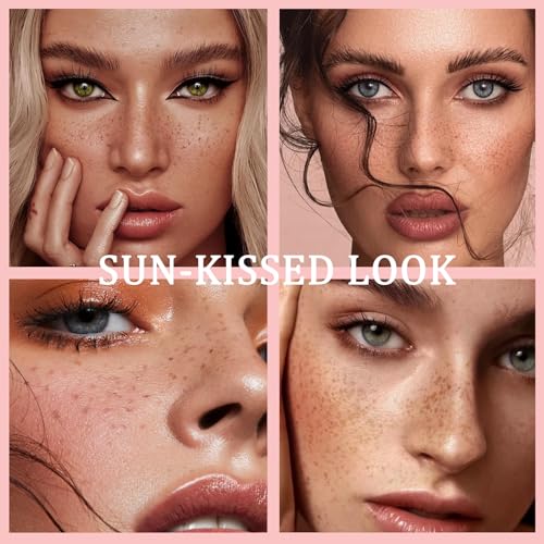 Faux Freckle Stamp Pen, Freckle Pen Waterproof, Long-Lasting Fake Freckles, Tool for Natural and Lifelike Sunkissed Face Freckle Makeup, Quick Dry 5-Point Faux Freckles Stamp Last 24Hrs (2# Medium)