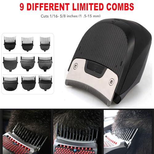 Shortcut Hair Clippers Self-Haircut Kit for Men, Shortcut Self Grooming Haircut Kit with 9 Limited Combs, USB Rechargeable Cordless Electric Hair Trimmer Professional Hair Cutting Machine