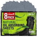 Natural Oil Blotting Sheets for Face with Bamboo Charcoal - 8pk/800 Makeup Friendly Oil Absorbing Sheets for Face - Blotting Papers for Oily Skin