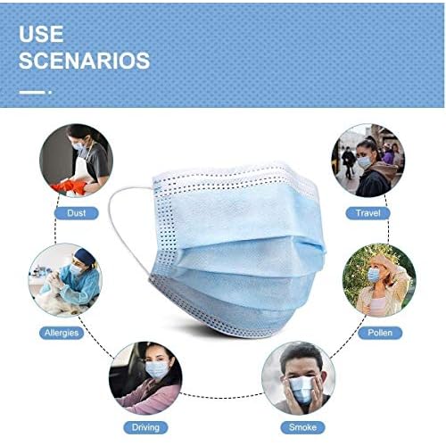 Face Mask, 100 Count (Blue)