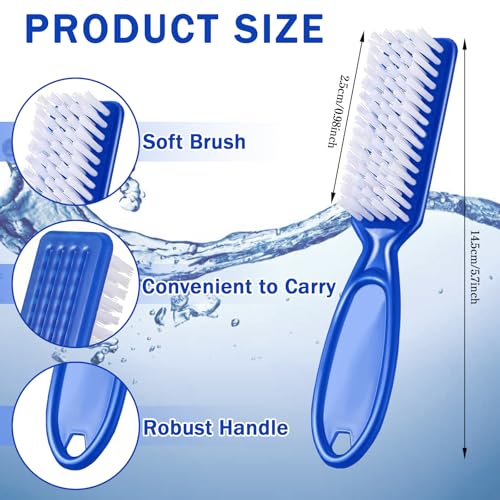 140 Pcs Handle Grip Nail Brush Bulk Hand Cleaning Brushes Pedicure Manicure Tools Soft Stiff Bristles for Cleaning Fingernails, Nail and Toe(Multicolor)