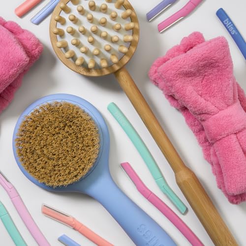 Bliss Women's Microfiber Towel Headband - Spa Headband for Washing Face, Skin Care, Makeup, and Messy Hair Wrap - Preppy Stuff Shower Hair Accessories for Women (Pink, 1 pack)