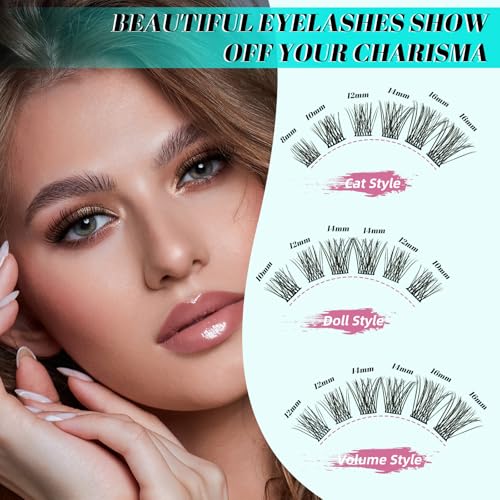 Lash Extension Kit Daybreak Lash Clusters kit Lash Bond and Seal Eyelash Remover and Lash Applicator for Diy Lash Extension Kit at Home by AMZGlRL(Daybreak,D-Mix8-16mm kit)