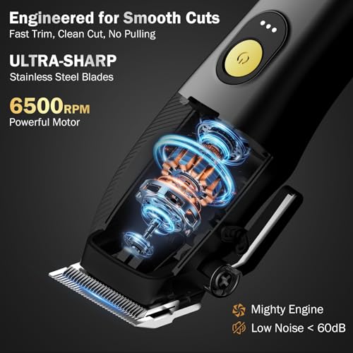 Ufree Professional Cordless Hair Clippers for Men, Barber Clippers & Trimmers Set with Storage Stand, Electric Shaver, Complete Hair Cutting Kit, Gifts for Men