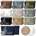 Reginary 20 Set Christian Gifts for Women Bulk 20 Religious Canvas Makeup Bags 20 Bible Verse Compact Mirrors Inspirational Church Holy Week for Easter Mother's Day(Neutral Colors,Aesthetic Style)