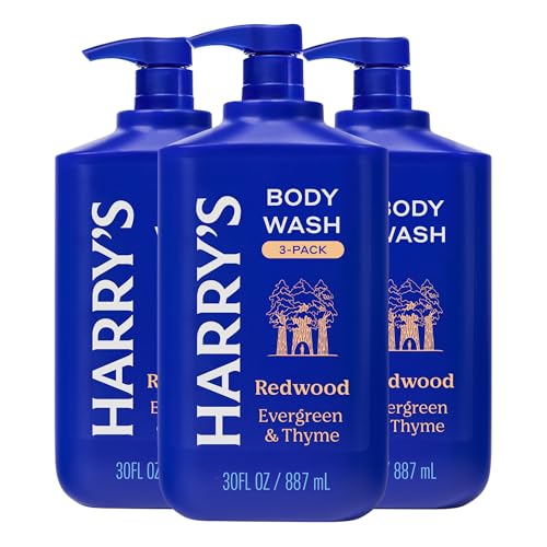 Harry's Men's Body Wash - Redwood - 30 fl oz - Shower Gel for Men - No Parabens, Sulfates, or Dyes (Pack of 3)
