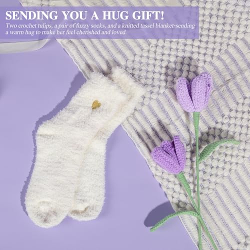 Birthday Gifts for Women - 13PCS Unique Happy Birthday Gifts Basket for Mom Her Best Friend Sister Wife Girlfriend Coworker - Relaxing Spa Self Care Package Valentines Day Gifts Set (Lavender)