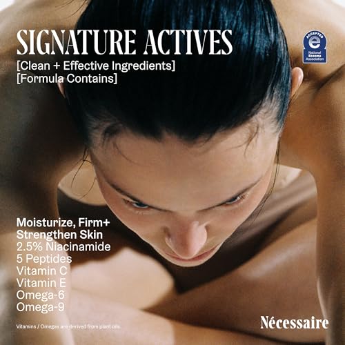 N?cessaire The Body Lotion - Fragrance-Free - Multi-Peptide Moisturizer - Firming Body Lotion for Women + Men. 2.5% Niacinamide. Non-Comedogenic + Hypoallergenic for Sensitive Skin ? 450ml/15.2 fl oz