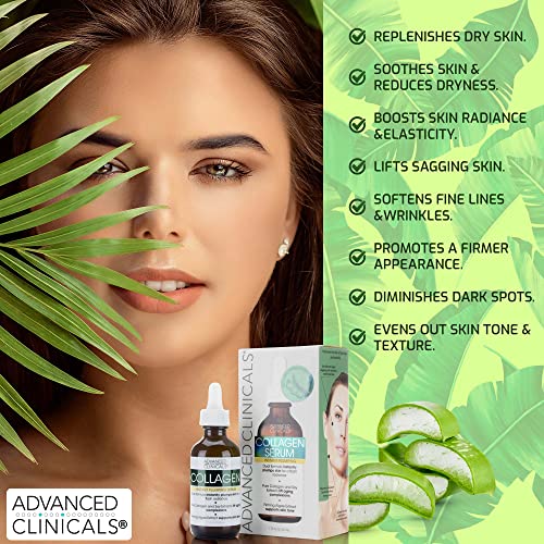 Advanced Clinicals Retinol Firming Cream + Retinol Travel Size Firming Cream + Collagen Plumping Facial Serum Set