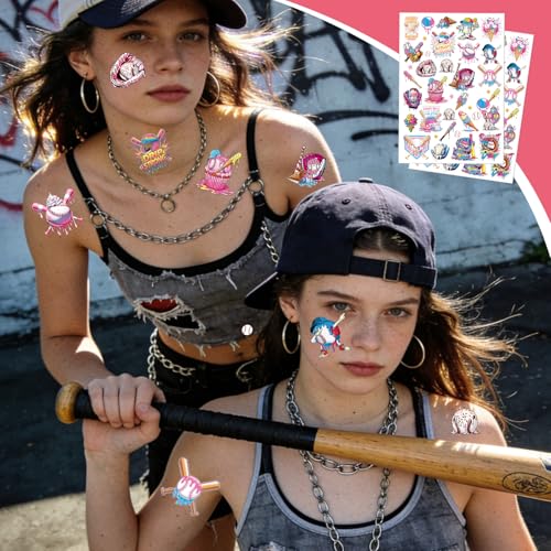 8 Sheets 200+ Respect the Drip Temporary Tattoos Stickers Ice Cream Baseball Drip Party Decorations Favors Tattoo Stickers Baseball Sport Team Ice Cream Theme Gifts Rewards Supplies