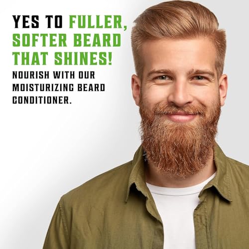 Viking Revolution Beard Wash & Conditioner Set w/Argan & Jojoba Oils ? Softens, Smooths & Strengthens Beard Growth - Natural Peppermint and Eucalyptus Scent - Shampoo (17 oz)