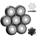 7 Blades Universal Head Shaver Replacement Heads for Freebird Shaver, Black, Men's Electric Shaver Accessory (7 Heads Black)