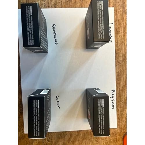 GENTS Men¡¯s Shaving Soap Pack 97% All Natural Enriched With Shea Butter & Glycerin, Creates Rich Lather Form, 3 Oz Each Nourishes Skin Smooth Clean Shave Pack of 4 Different Scents