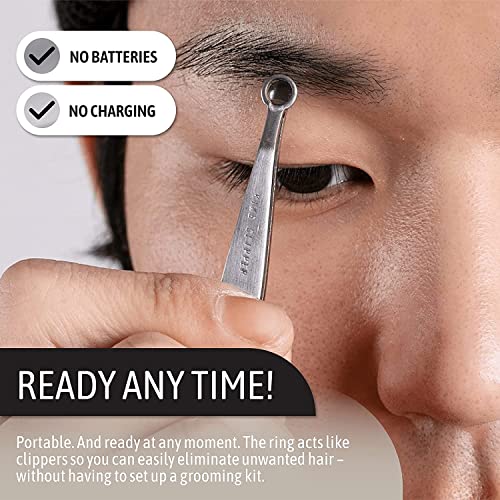 [Made in Korea] Hand-Made Nose Hair Trimmer for Men - Nasal Clippers, Nose Hair Clippers, 304 Surgical-Grade Stainless Steel, Eyebrow Trimmer, Third-Generation Craftmanship (Blue)