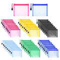 50 Pcs Mini Zipper Mesh Bags Lipstick Cosmetic Accessories Organizer Nylon Makeup Zipper Pouch Small Cosmetic Bag for Purse Beauty Mesh Travel Pouch for Women