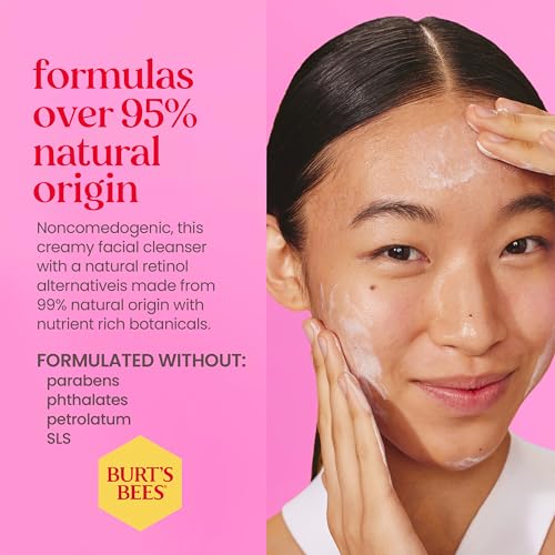 Burt's Bees Renewal Refining Cleanser with Bakuchiol Natural Retinol Alternative, 6 Oz (Package May Vary)