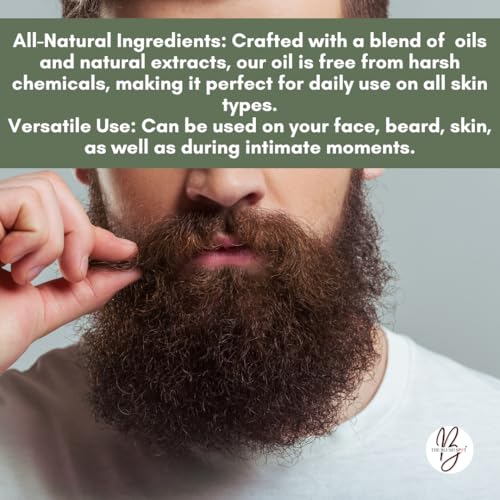 Men's Beard Body Balls Oil - Men's triple threat Oil - All-Natural - Softens, Strengthens, and Nourishes Hair & Skin 1 oz
