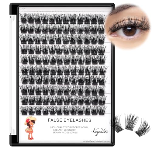 False Eyelash, Wide Cluster D Curl Individual Eyelashes Extension, 120pcs Per Pack, Various Lengths, Soft, Comfortable, Cruelty Free, Synthetic