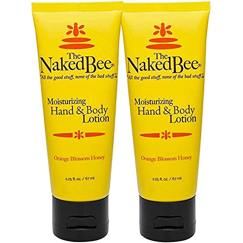 The Naked Bee Orange Blossom Honey Hand and Body Lotion, 2.25 Oz - 2 Pack + Hand & Body Lotion, 8 oz - 2 Pack