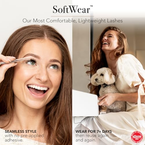 Pro Lash SoftWear Professionally Styled Lash Clusters - Seamless, Lightweight Lashes - 7-Day Cluster Eyelash Extensions - Waterproof Lashes Clusters - Single Set - Classic Shorties No. 05 Black