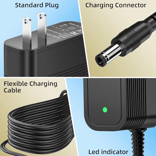 12V Charger for AeroGarden Harvest 360 Slim Elite Power Cord Compatible with AeroGarden 100690 100691 100692 100693 100694 100695 Adapter Replacement Power Supply
