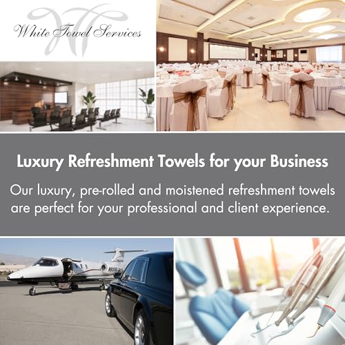 White Towel Services 8" x 8in Moist Cotton Towel Individually Wrapped - Lavender (Case of 50) - Single-Use Oshibori Style Cotton Hospitality Towels