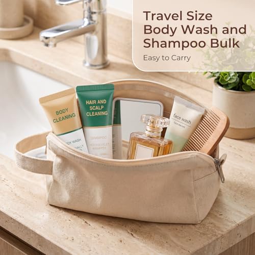 Shampoo and Body Wash Bulk,Travel Size Individually Wrapped Hotel Mini Shower Gel and Shampoo Small Cleansing Toiletries Amenities Men Women for Hotel/Vacation/Homeless 1 Fl Oz (Pack of 60)